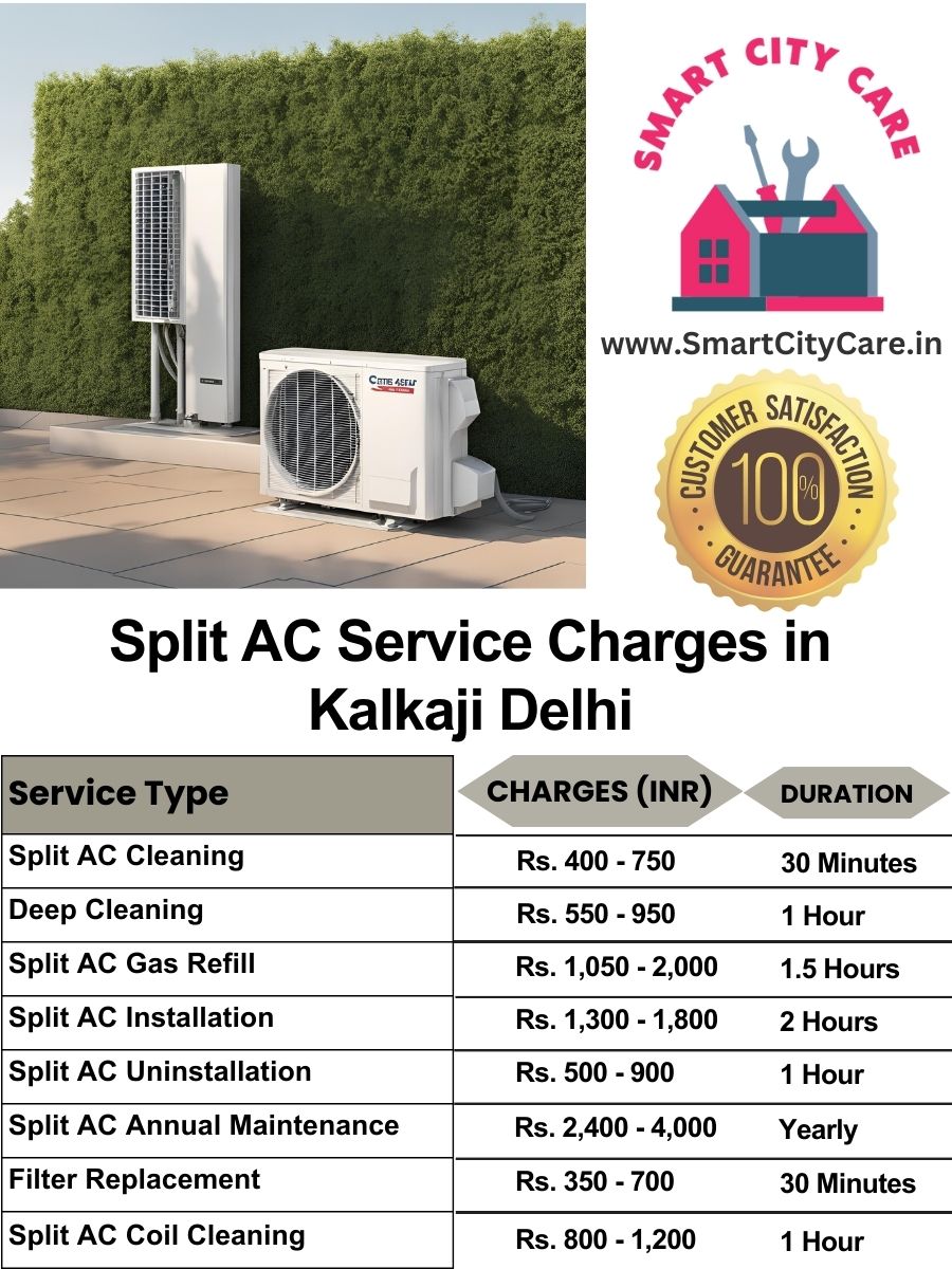 Split AC Service cost list in  Kalkaji, Delhi