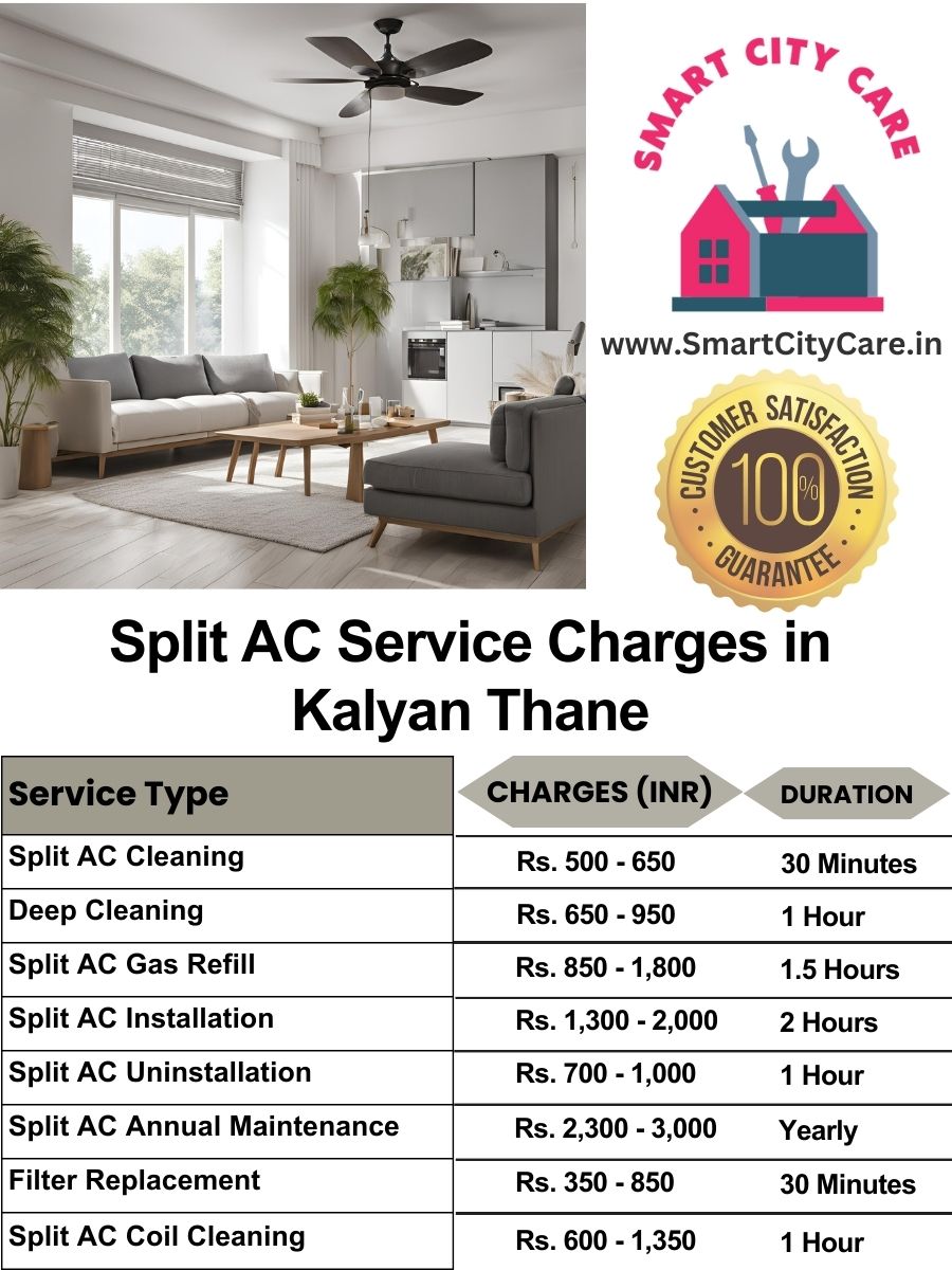 Split AC Service cost list in  Kalyan, Thane