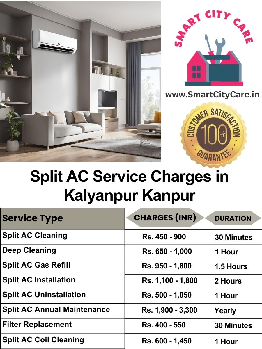 Split AC Service cost list in  Kalyanpur, Kanpur