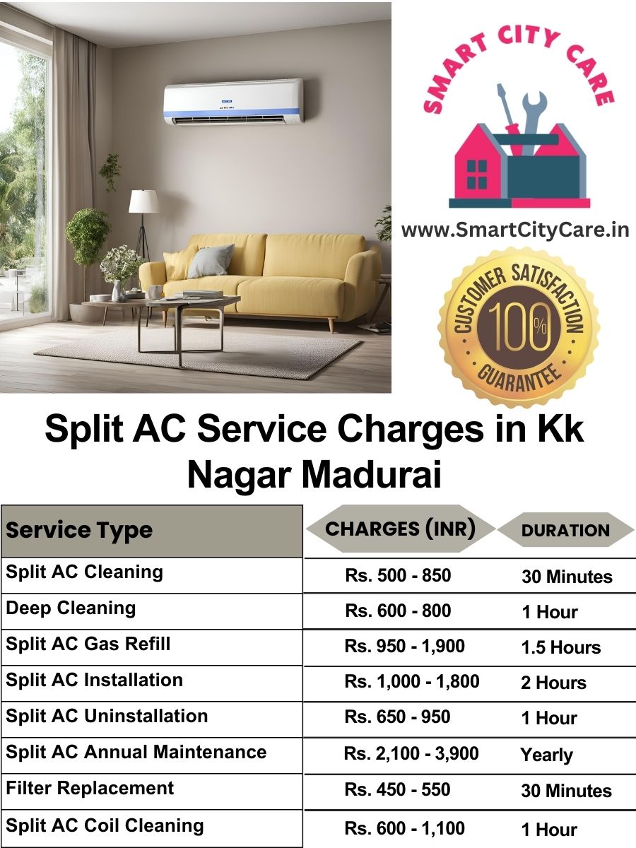 Split AC Service cost list in  KK Nagar, Madurai