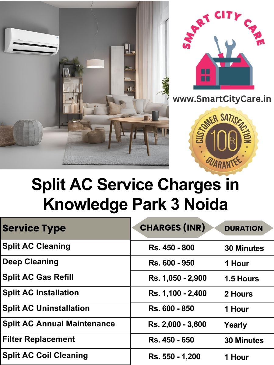 Split AC Service cost list in  Knowledge Park 3, Noida