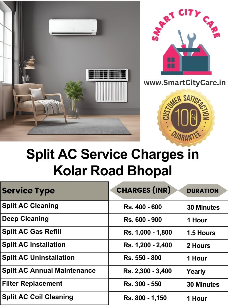 Split AC Service cost in Kolar Road, Bhopal