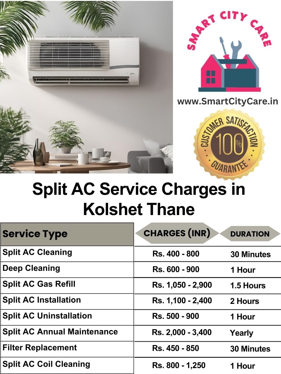 Split AC Service cost list in  Kolshet, Thane