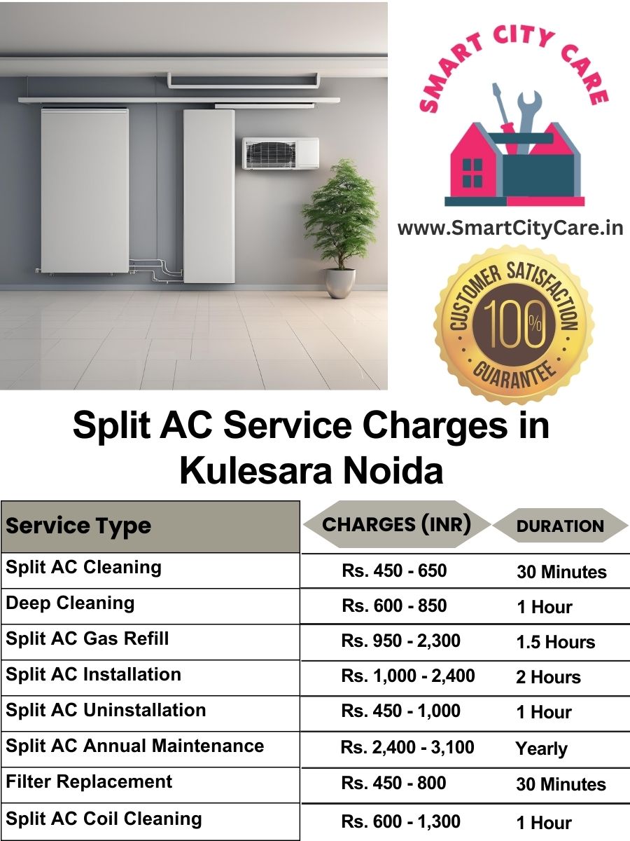 Split AC Service cost list in  Kulesara, Noida