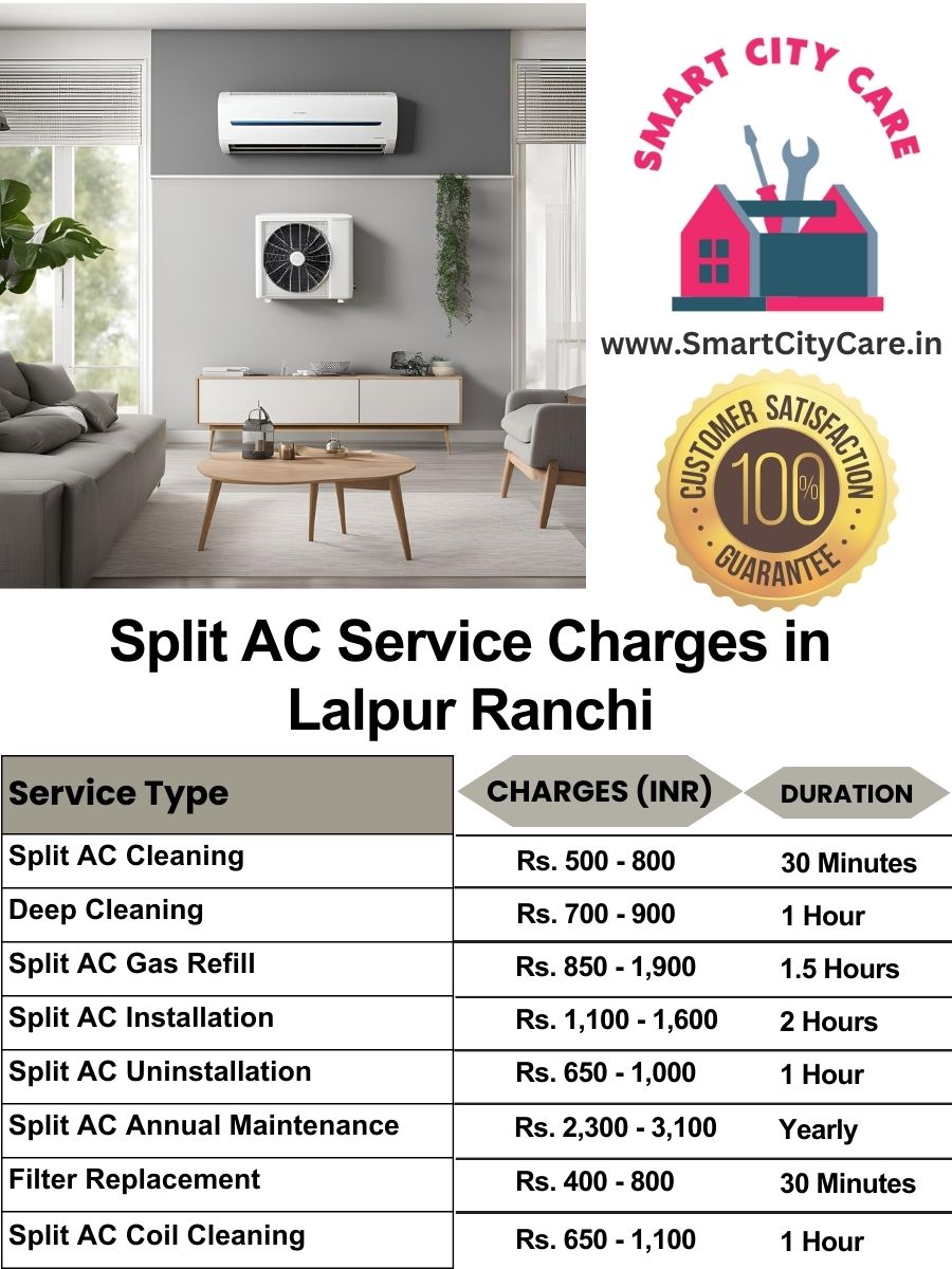 Split AC Service cost list in  Lalpur, Ranchi