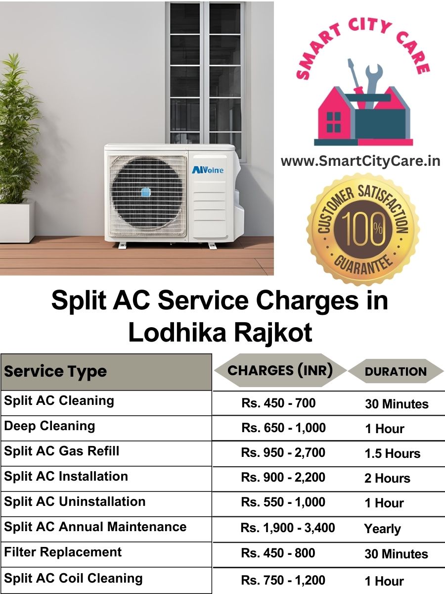 Split AC Service cost list in  Lodhika, Rajkot