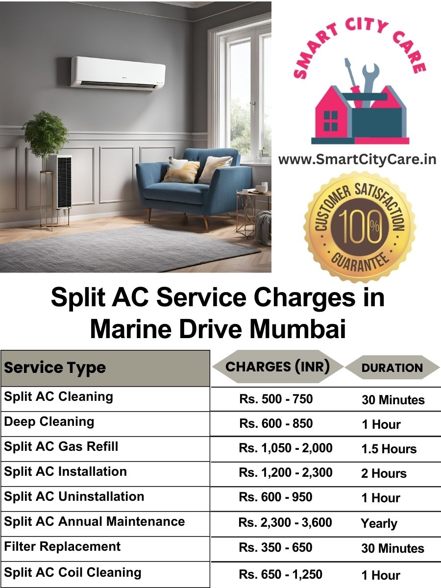 Split AC Service cost list in  Marine Drive, Mumbai