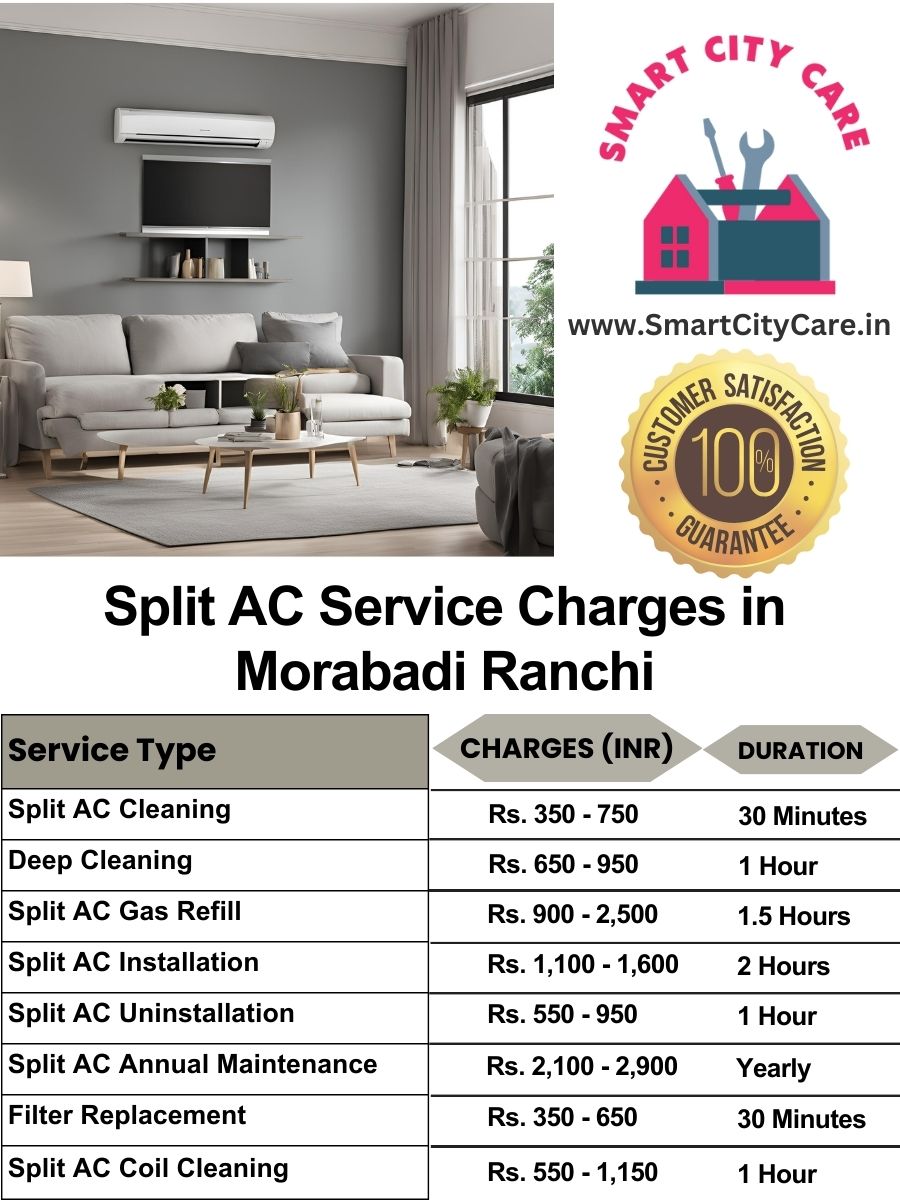 Split AC Service cost list in  Morabadi, Ranchi