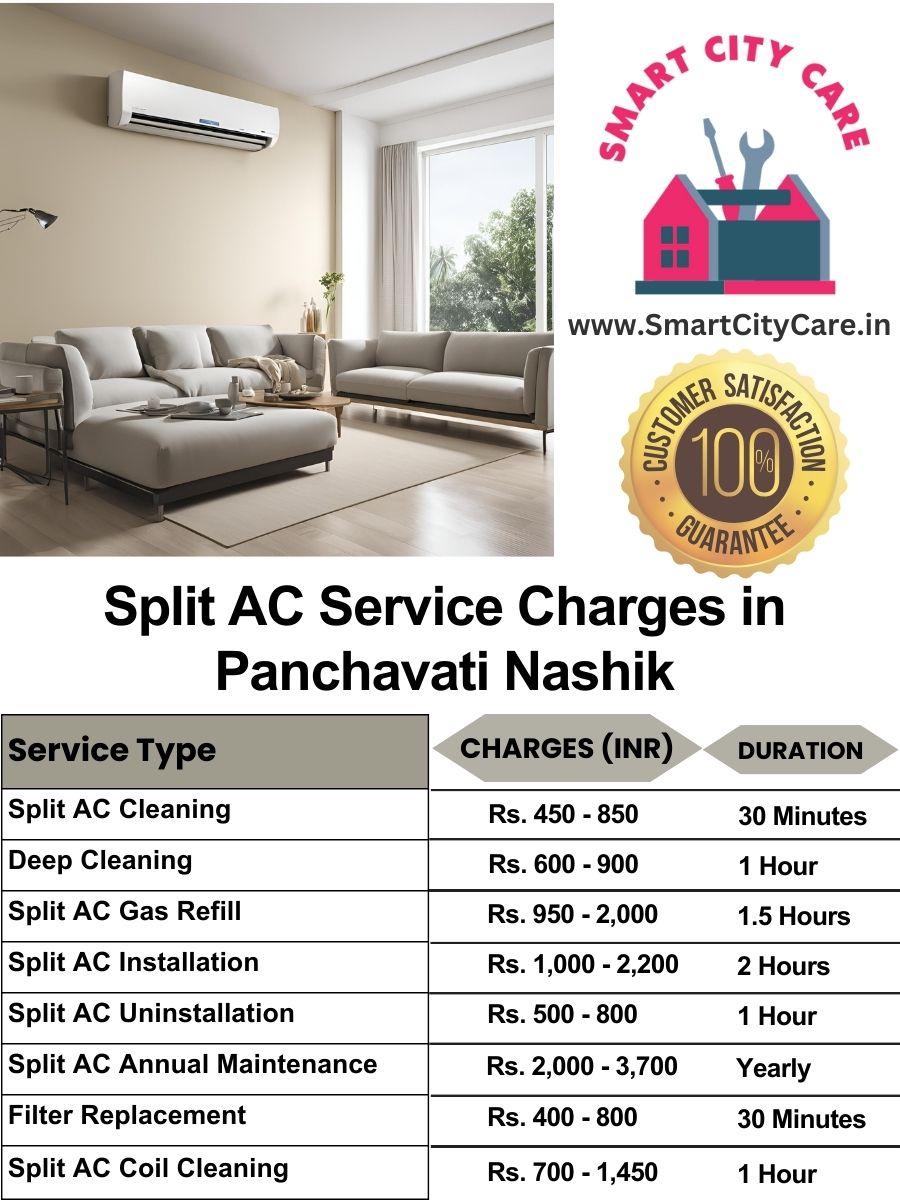 Split AC Service cost list in  Panchavati, Nashik