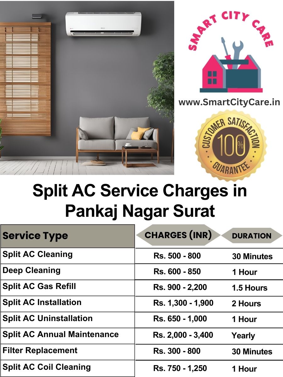 Split AC Service cost list in  Pankaj Nagar, Surat