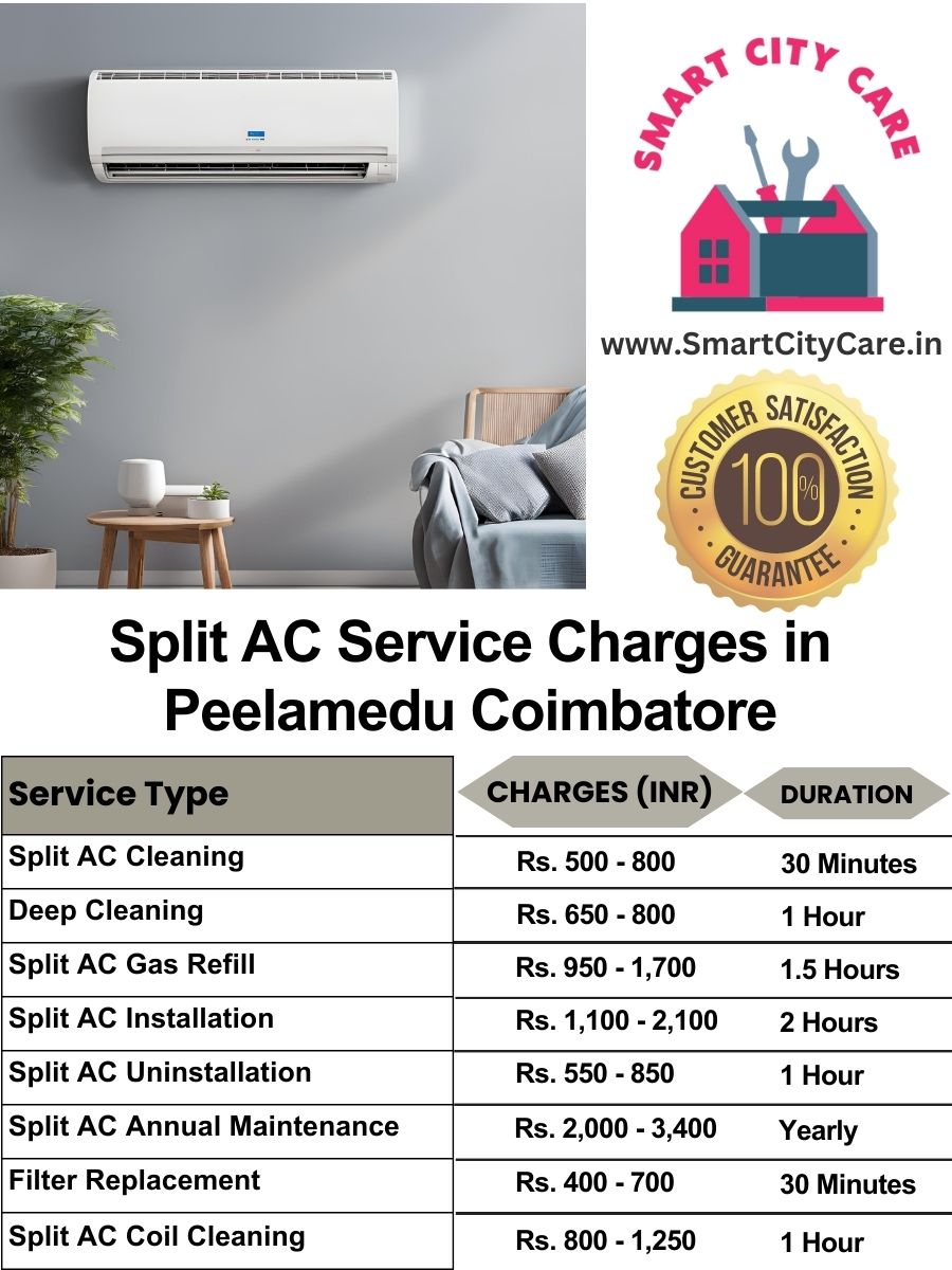 Split AC Service cost list in  Peelamedu, Coimbatore