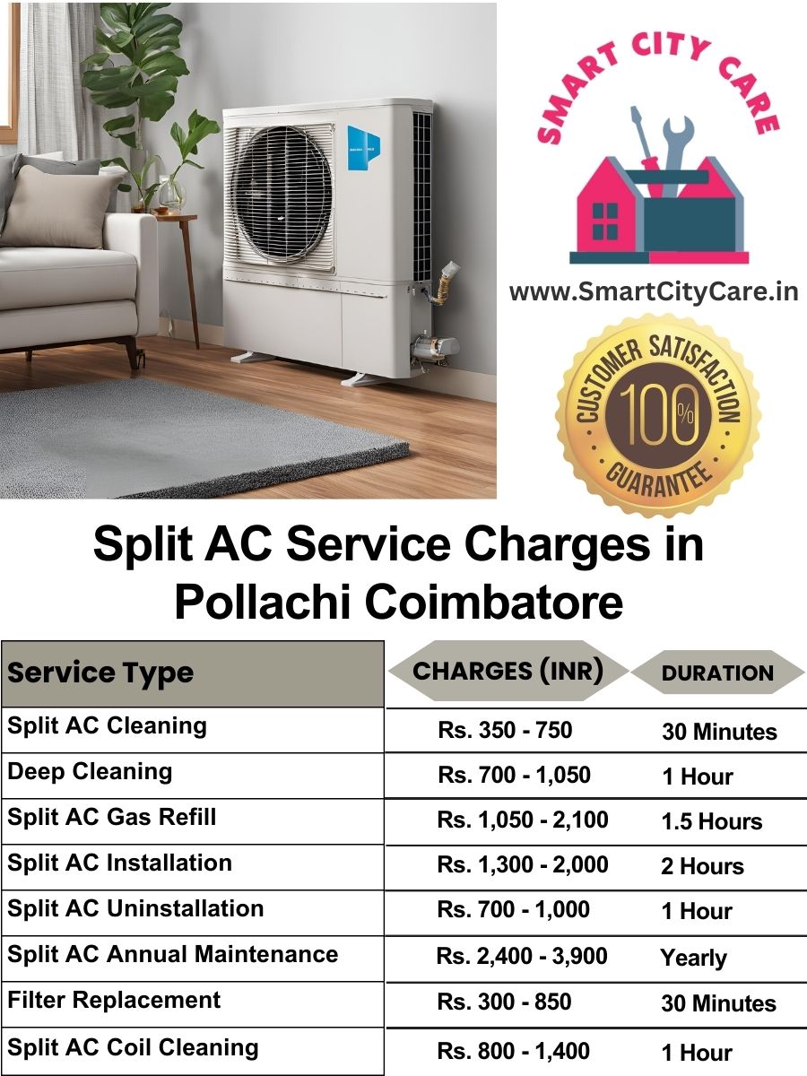 Split AC Service cost list in  Pollachi, Coimbatore