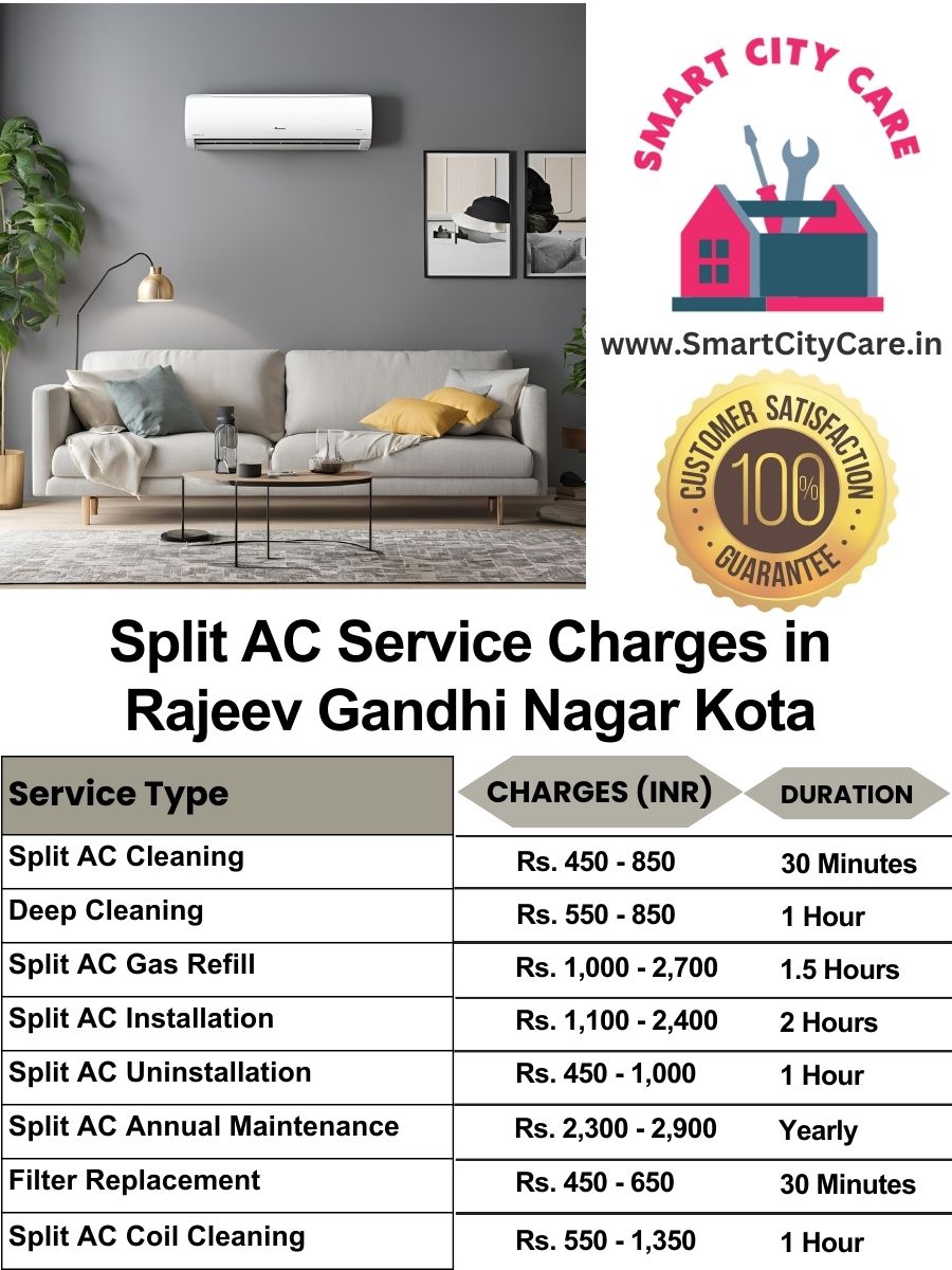 Split AC Service cost list in  Rajeev Gandhi Nagar, Kota