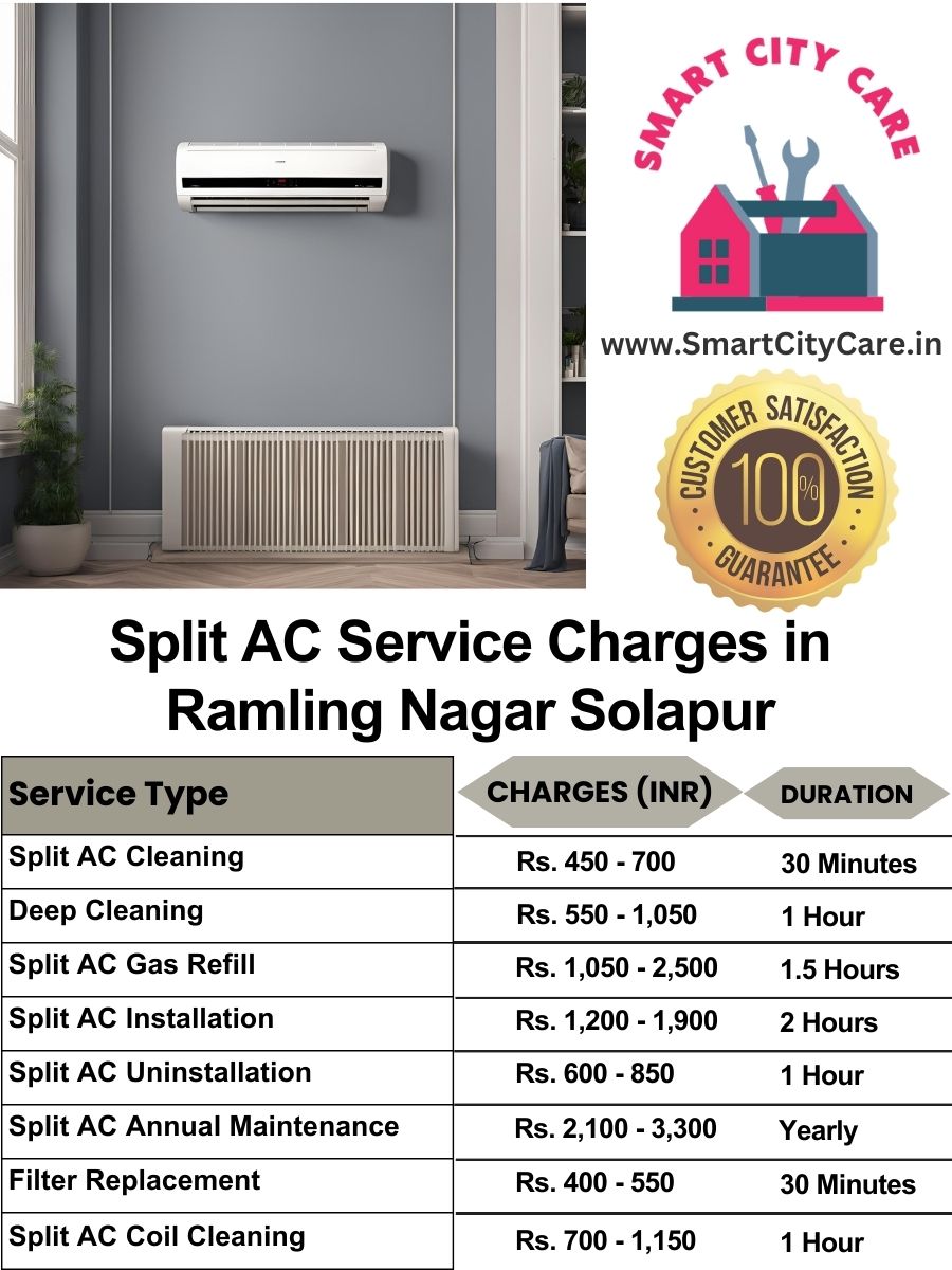 Split AC Service cost list in  Ramling Nagar, Solapur