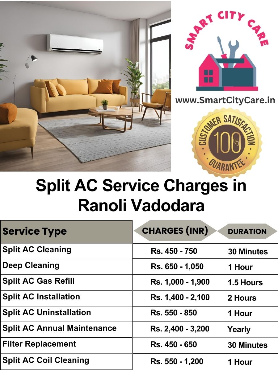 Split AC Service cost list in  Ranoli, Vadodara