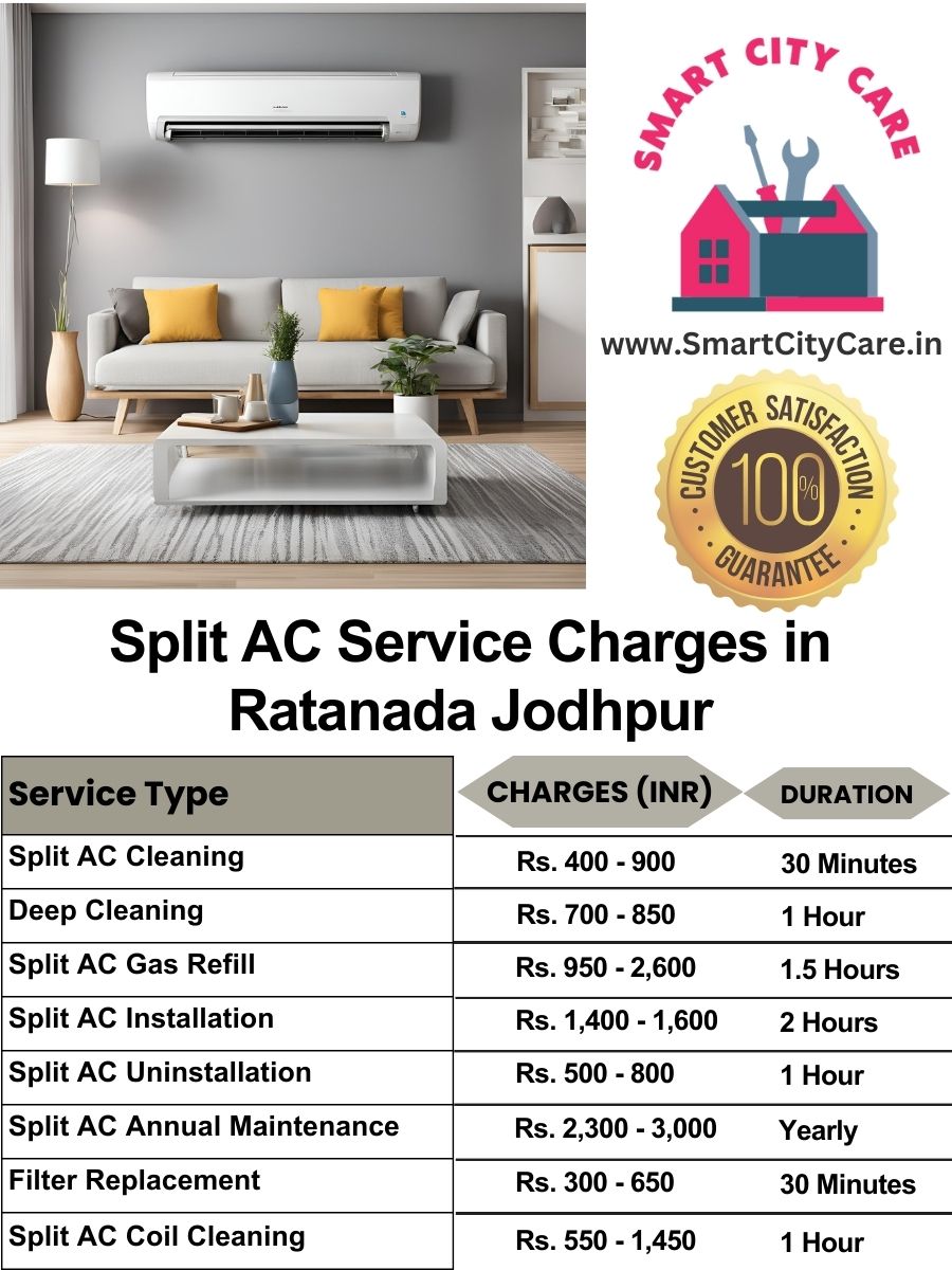 Split AC Service cost list in  Ratanada, Jodhpur