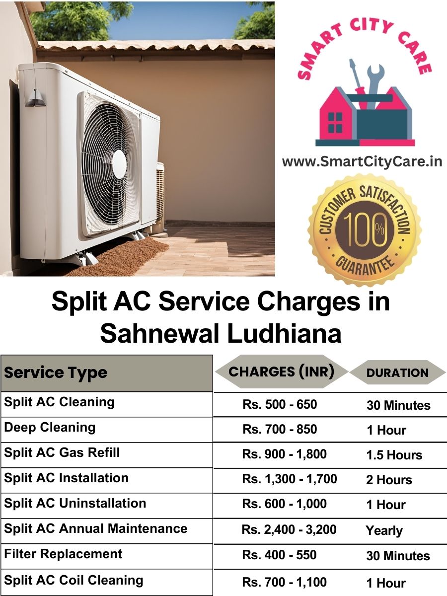 Split AC Service cost list in  Sahnewal, Ludhiana