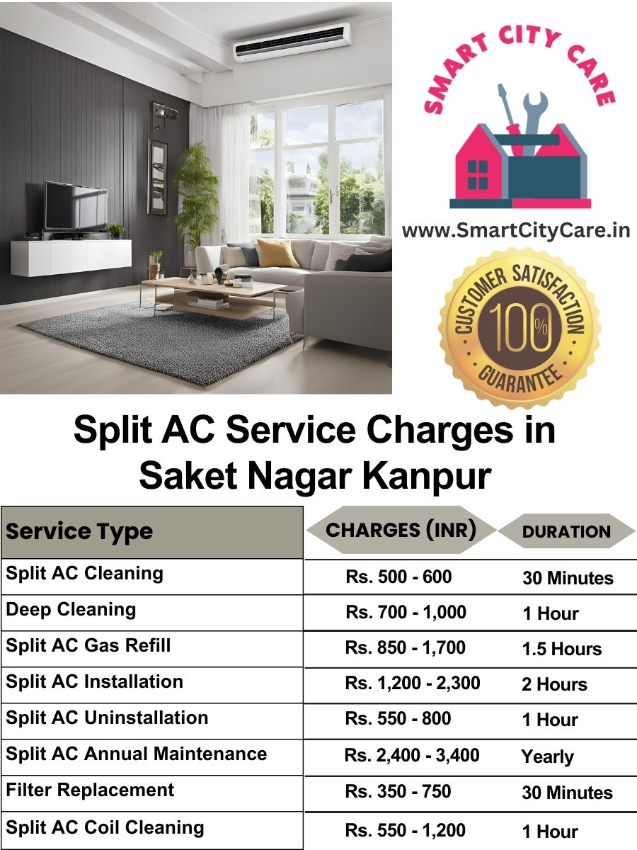 Split AC Service cost list in  Saket Nagar, Kanpur