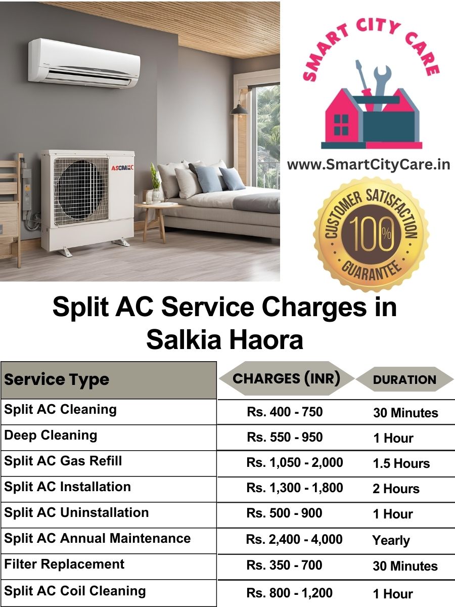 Split AC Service cost list in  Salkia, Haora