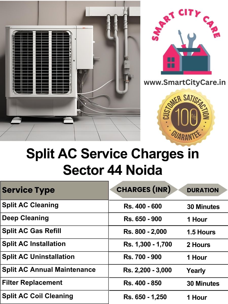 Split AC Service cost list in  Sector 44, Noida