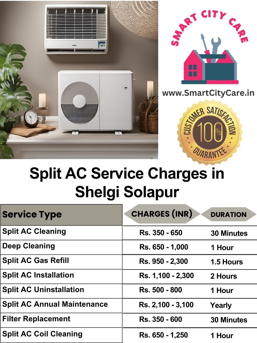 Split AC Service cost list in  Shelgi, Solapur