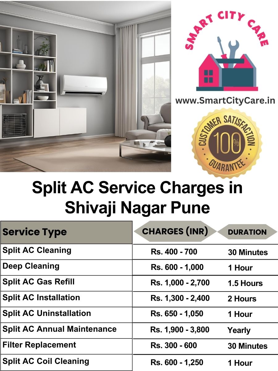 Split AC Service cost list in  Shivaji Nagar, Pune