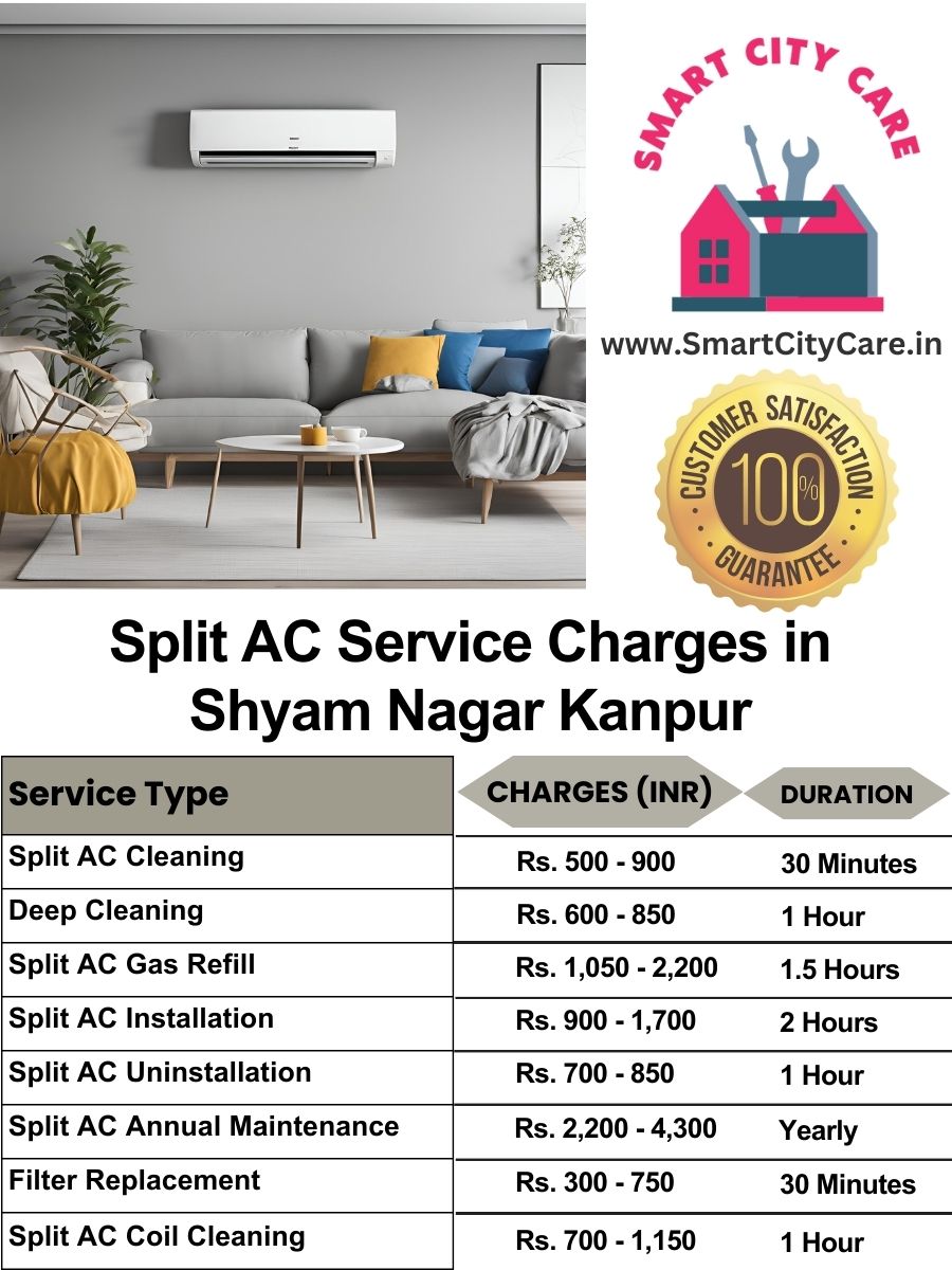 Split AC Service cost list in  Shyam Nagar, Kanpur