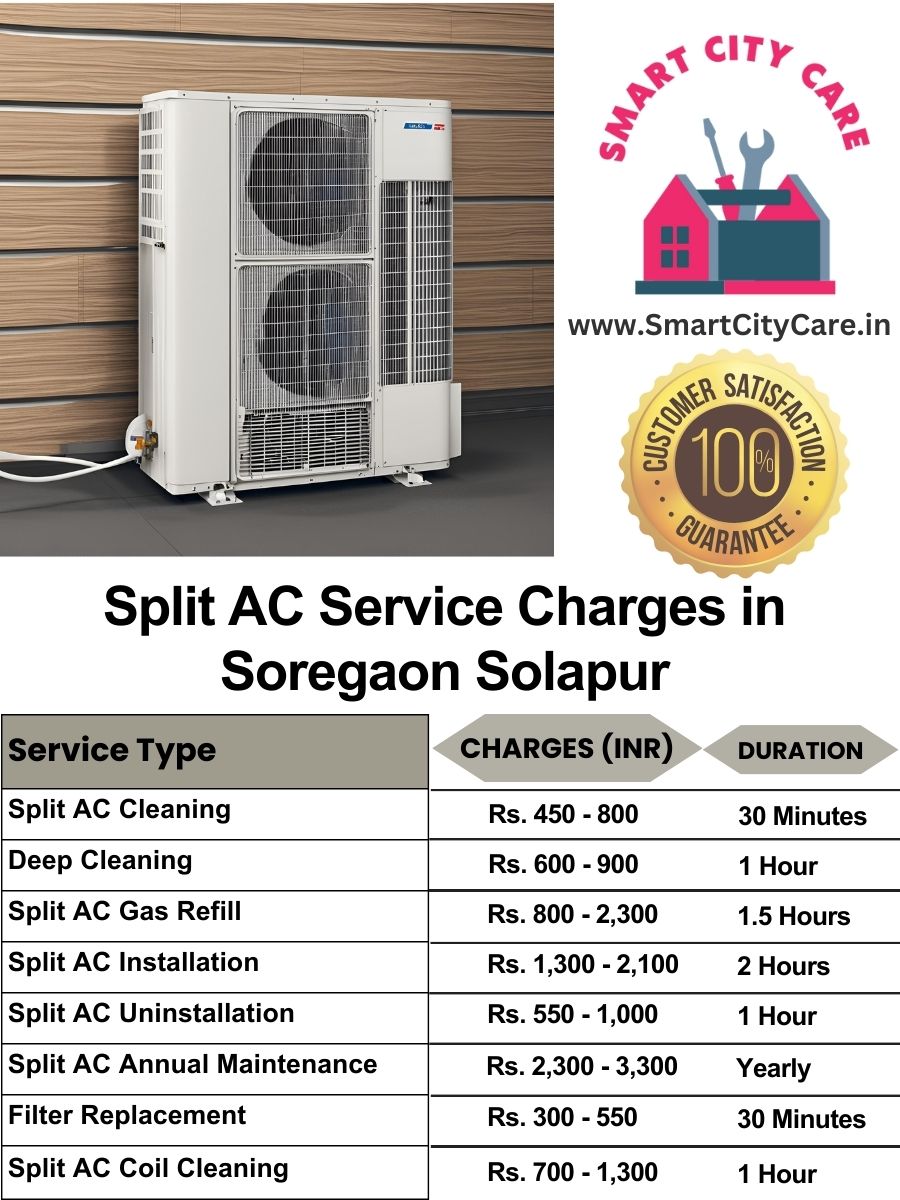 Split AC Service cost list in  Soregaon, Solapur