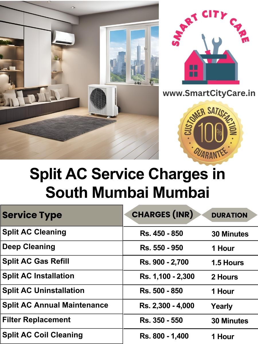 Split AC Service cost list in  South Mumbai, Mumbai