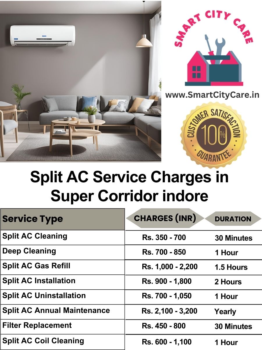 Split AC Service cost list in  Super Corridor, Indore