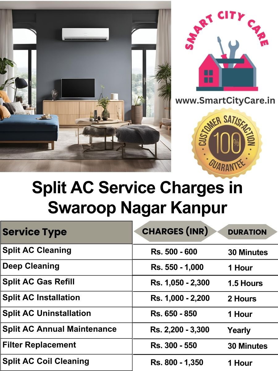 Split AC Service cost list in  Swaroop Nagar, Kanpur