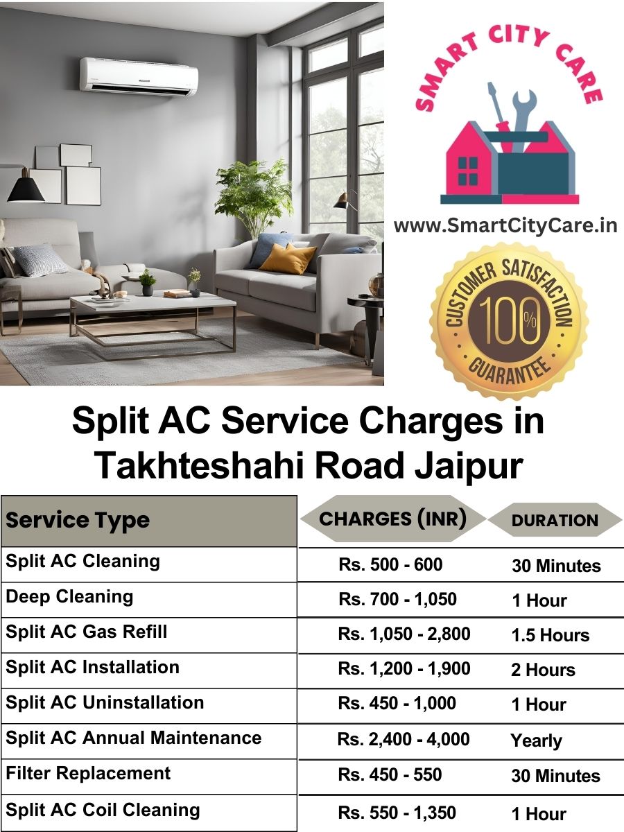 Split AC Service cost list in  Takhteshahi Road, Jaipur