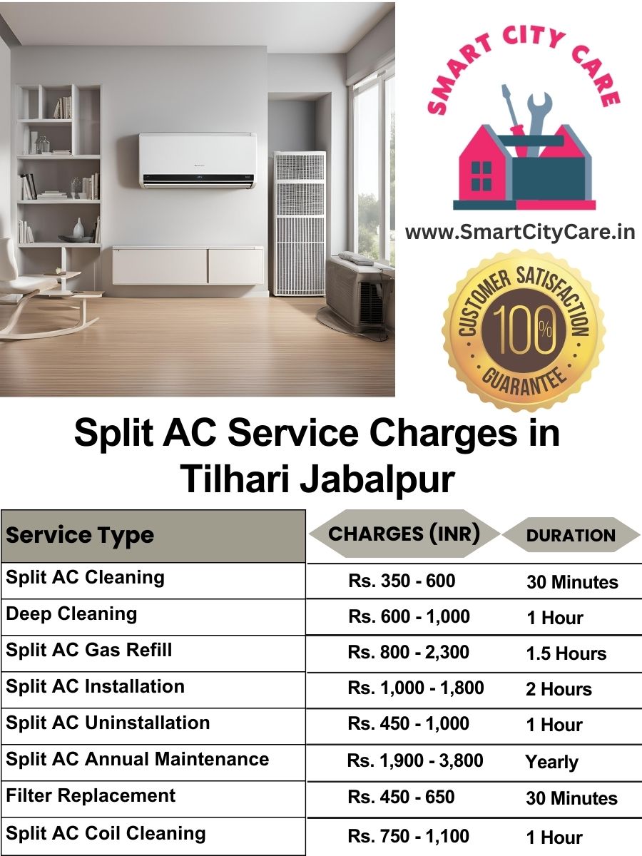 Split AC Service cost list in  Tilhari, Jabalpur