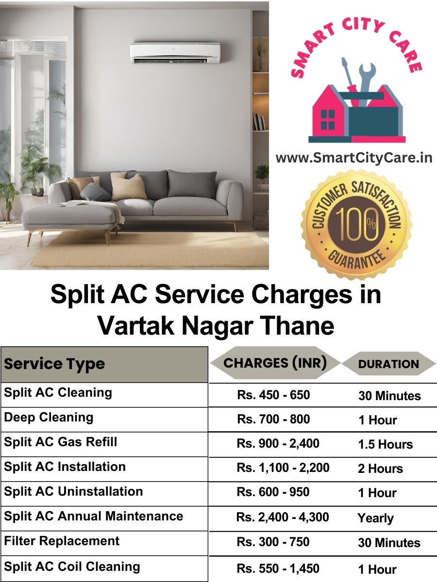 Split AC Service cost list in  Vartak Nagar, Thane