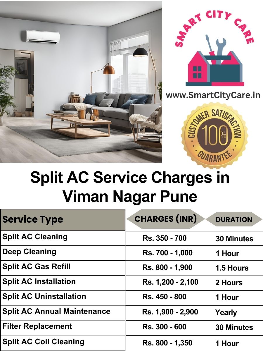 Split AC Service cost list in  Viman Nagar, Pune