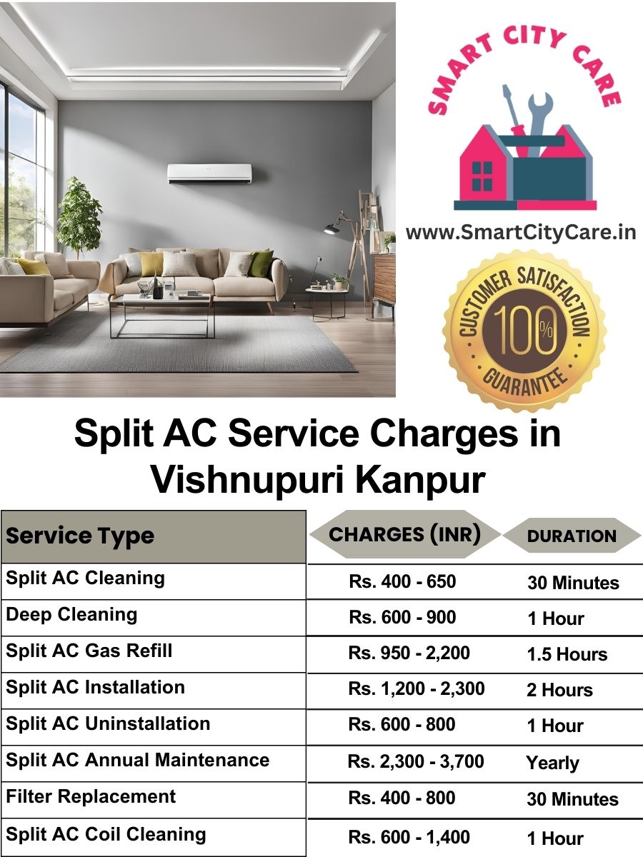 Split AC Service cost list in  Vishnupuri, Kanpur