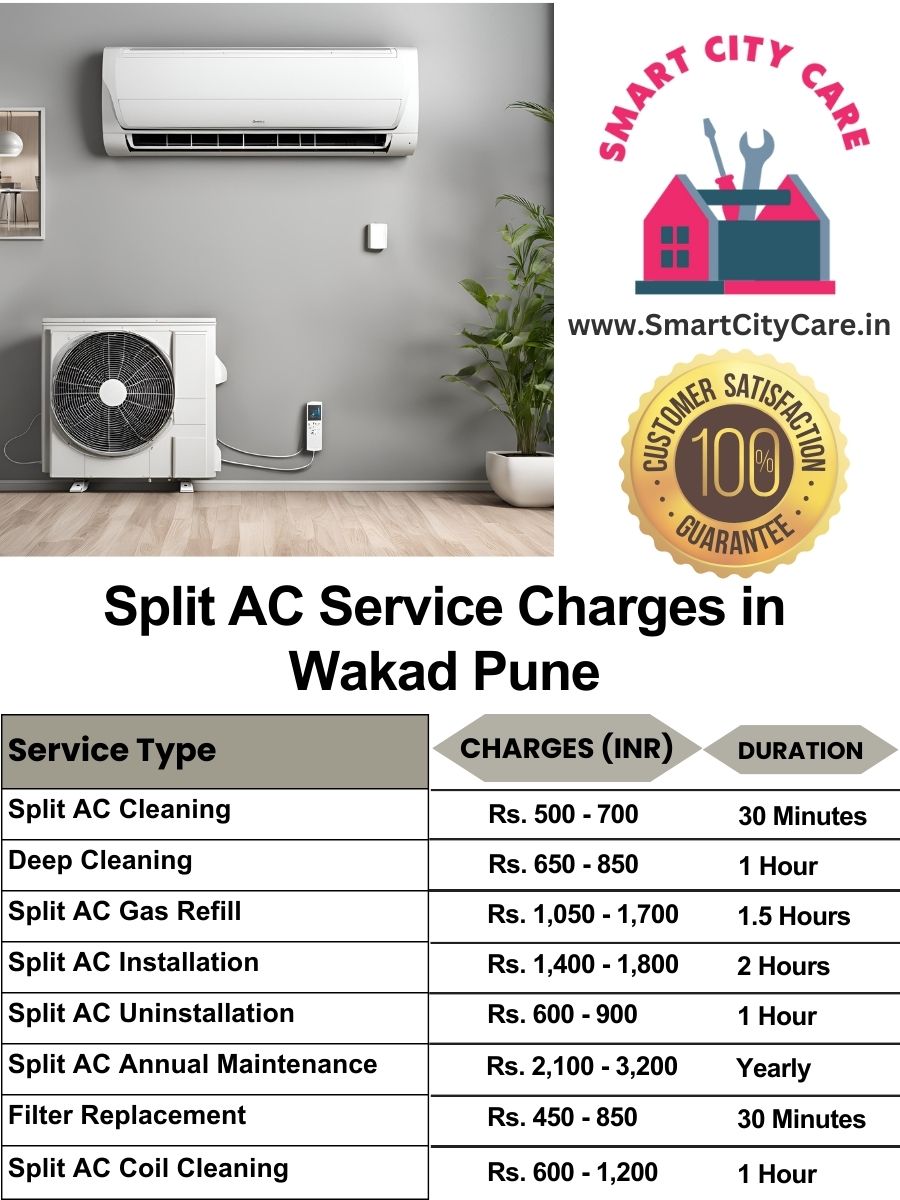 Split AC Service cost list in  Wakad, Pune