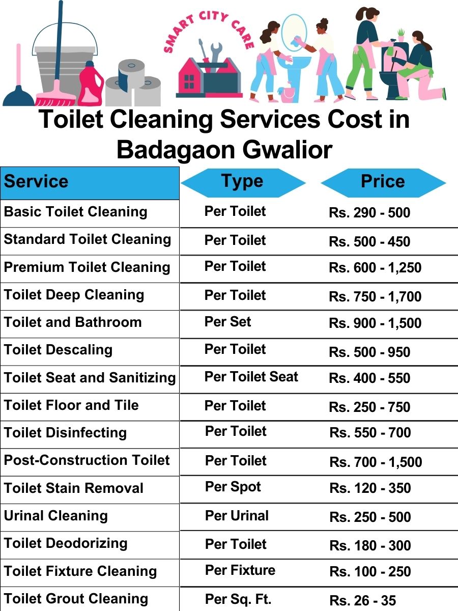 Toilet cleaning services price list in Badagaon, Gwalior