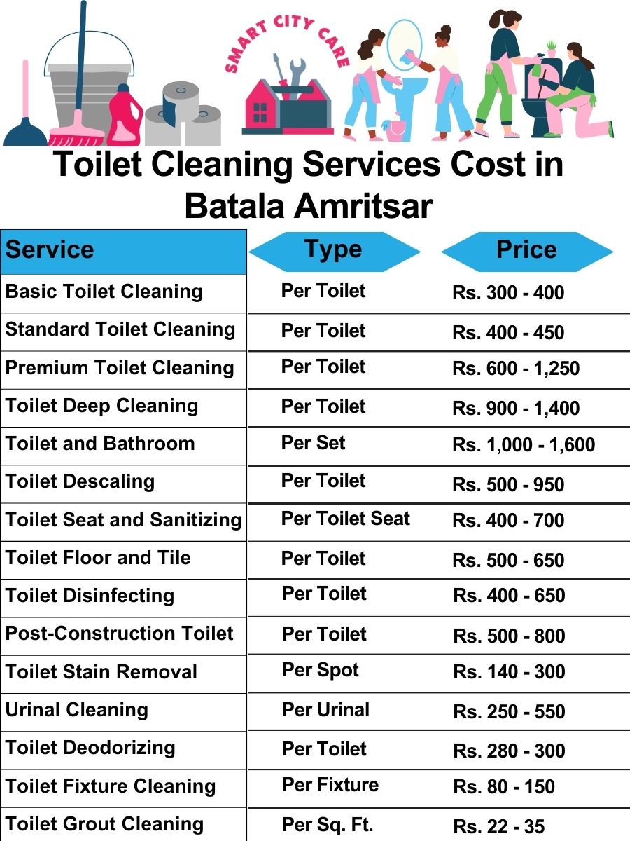 Toilet cleaning services price list in Batala, Amritsar