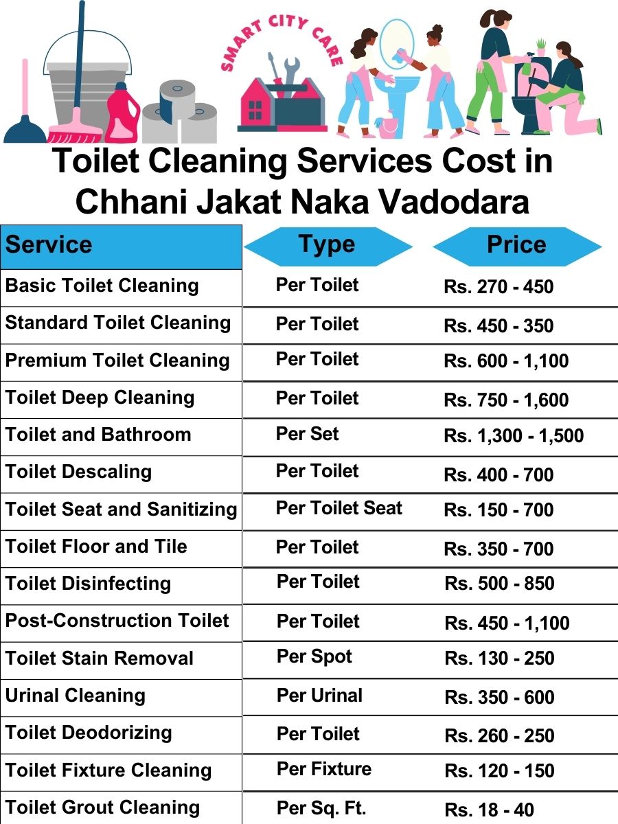 Toilet cleaning service cost in Chhani Jakat Naka, Vadodara