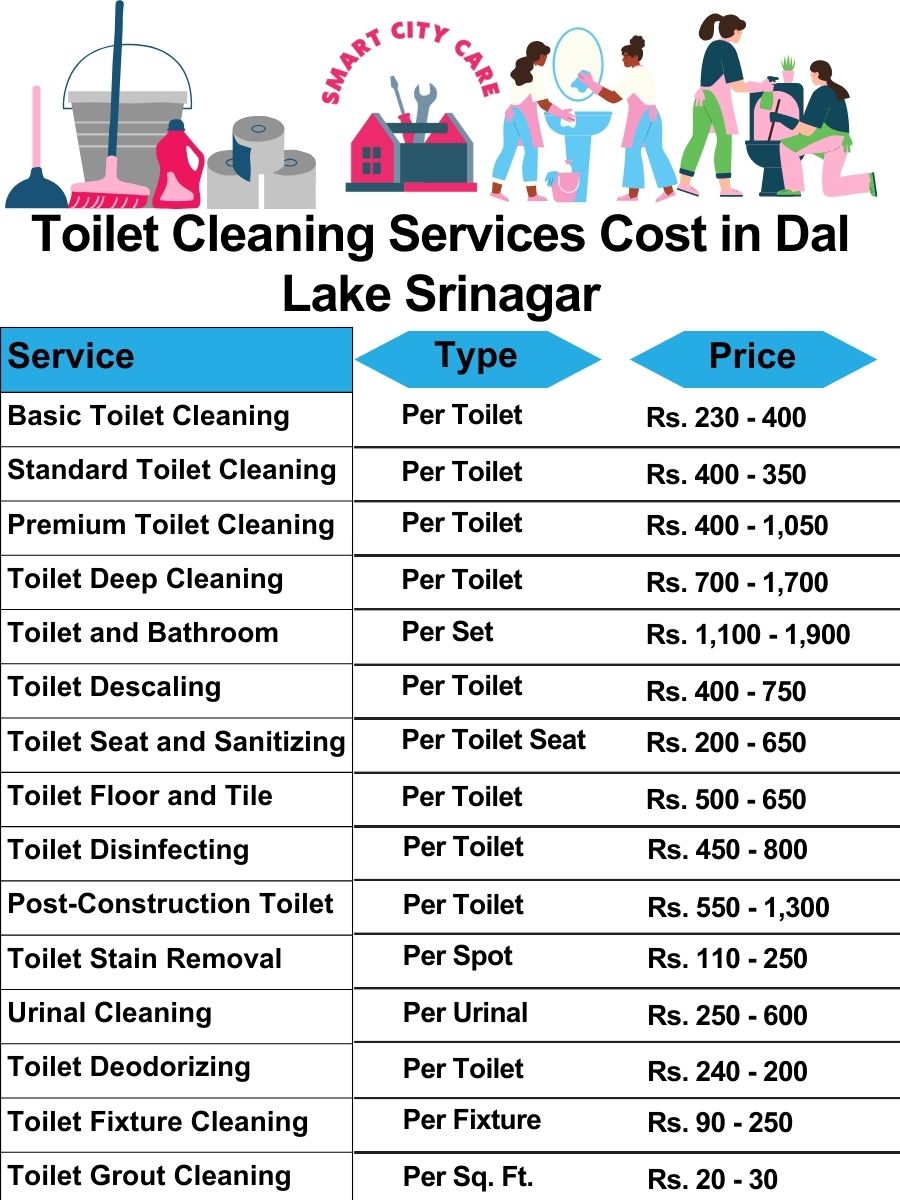 Toilet cleaning services price list in Dal Lake, Srinagar