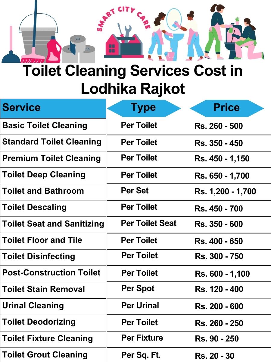 Toilet cleaning services price list in Lodhika, Rajkot