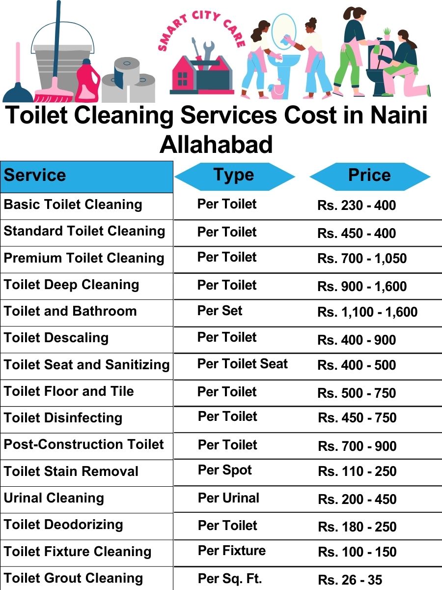 Toilet cleaning services price list in Naini, Allahabad