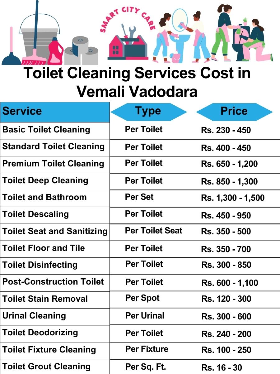 Toilet cleaning service cost in Vemali, Vadodara