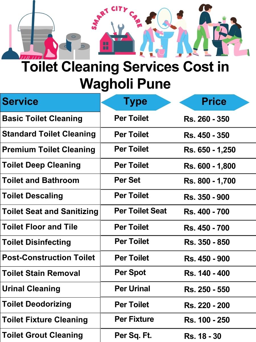 Toilet cleaning services price list in Wagholi, Pune