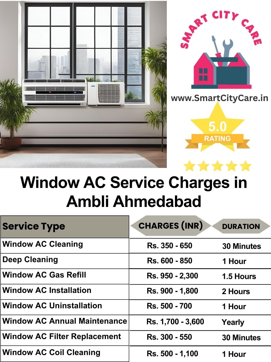 Window AC Service Charges in Ambli, Ahmedabad