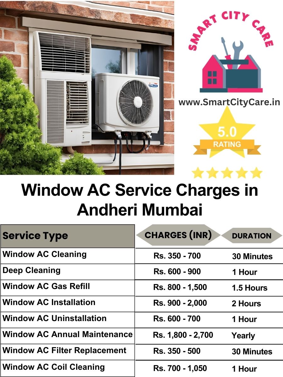 Window AC Service Charges list in Andheri, Mumbai