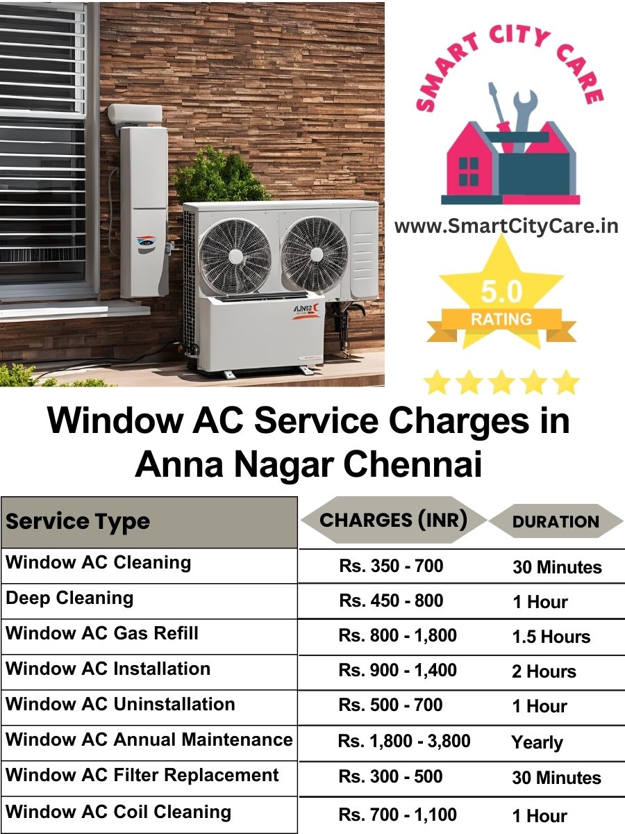 Window AC Service Charges list in  Anna Nagar, Chennai