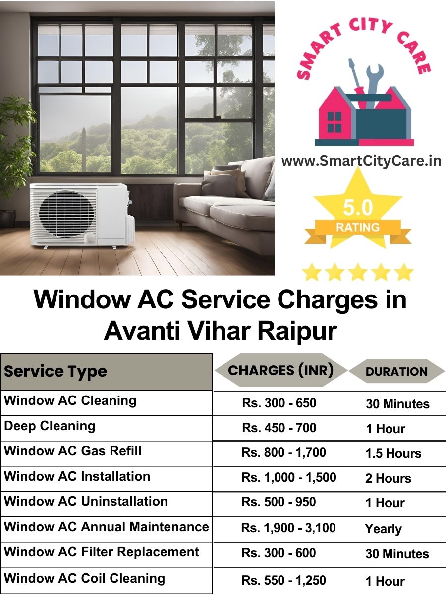 Window AC Service Charges list in  Avanti Vihar, Raipur