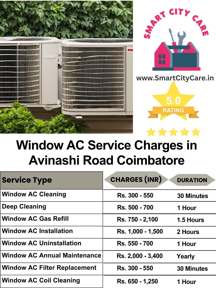 Window AC Service Charges list in  Avinashi Road, Coimbatore